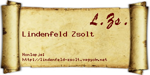 Lindenfeld Zsolt névjegykártya
